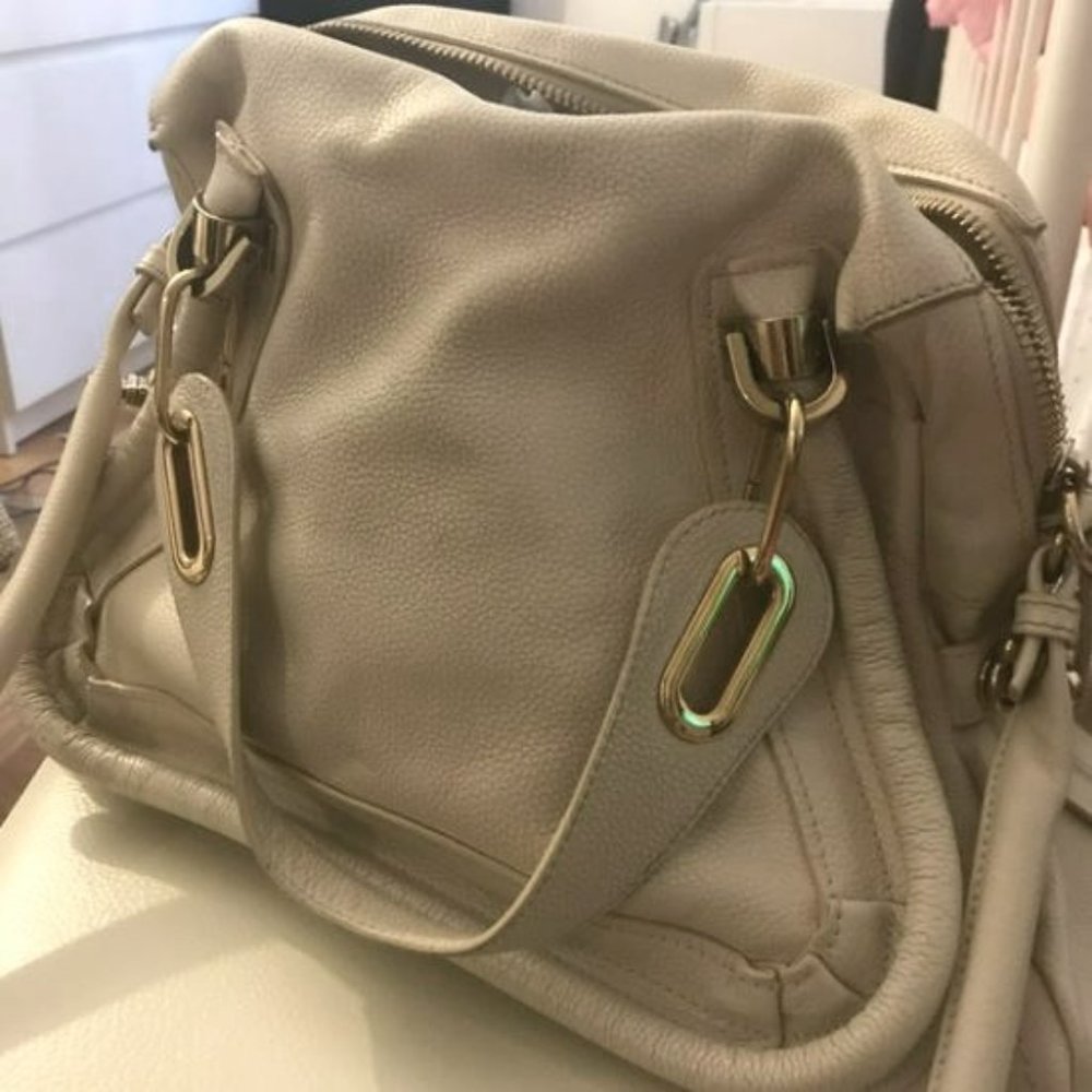 Chloe Medium 2-Way Paraty Bag, Light Beige